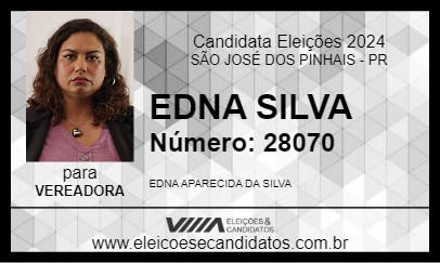 Candidato EDNA SILVA 2024 - SÃO JOSÉ DOS PINHAIS - Eleições