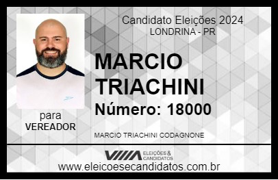 Candidato MARCIO TRIACHINI 2024 - LONDRINA - Eleições