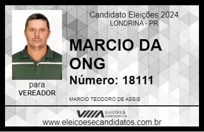 Candidato MARCIO DA ONG 2024 - LONDRINA - Eleições