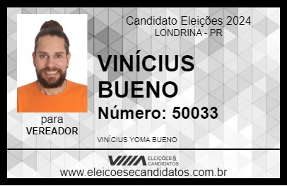 Candidato VINÍCIUS BUENO 2024 - LONDRINA - Eleições