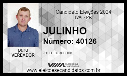 Candidato JULINHO 2024 - IVAÍ - Eleições