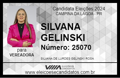 Candidato SILVANA GELINSKI 2024 - CAMPINA DA LAGOA - Eleições