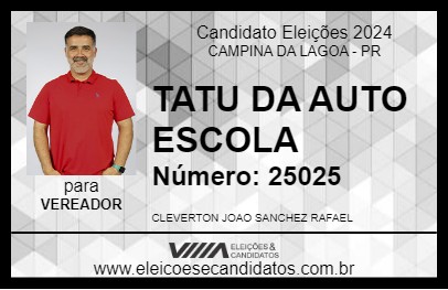 Candidato TATU DA AUTO ESCOLA 2024 - CAMPINA DA LAGOA - Eleições