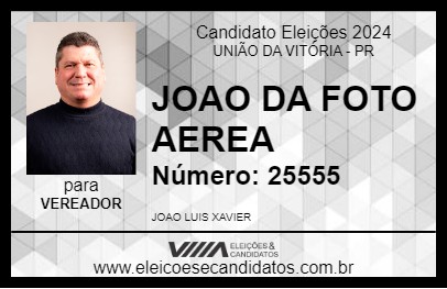 Candidato JOAO DA FOTO AEREA 2024 - UNIÃO DA VITÓRIA - Eleições