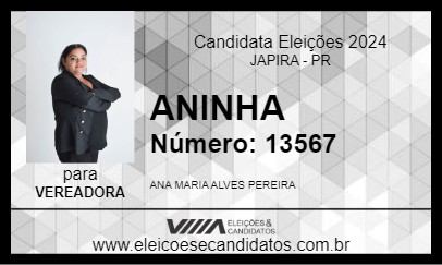 Candidato ANINHA 2024 - JAPIRA - Eleições