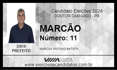 Candidato MARCÃO 2024 - DOUTOR CAMARGO - Eleições