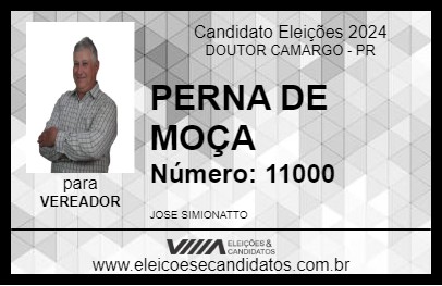 Candidato PERNA DE MOÇA 2024 - DOUTOR CAMARGO - Eleições