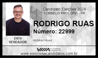 Candidato RODRIGO RUAS 2024 - CORNÉLIO PROCÓPIO - Eleições