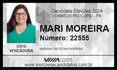 Candidato MARI MOREIRA 2024 - CORNÉLIO PROCÓPIO - Eleições