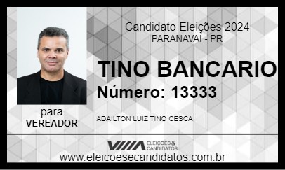 Candidato TINO BANCARIO 2024 - PARANAVAÍ - Eleições