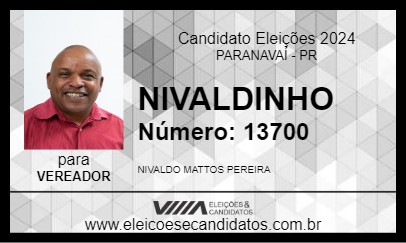 Candidato NIVALDINHO 2024 - PARANAVAÍ - Eleições