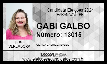 Candidato GABI BALBO 2024 - PARANAVAÍ - Eleições