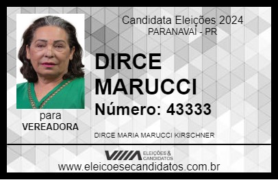 Candidato DIRCE MARUCCI 2024 - PARANAVAÍ - Eleições