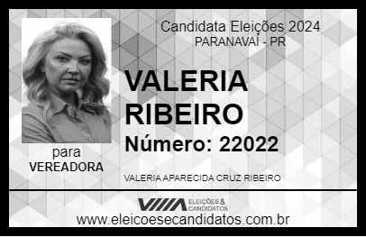 Candidato VALERIA RIBEIRO 2024 - PARANAVAÍ - Eleições