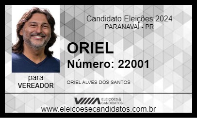 Candidato ORIEL 2024 - PARANAVAÍ - Eleições