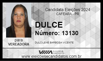 Candidato DULCE 2024 - CAFEARA - Eleições