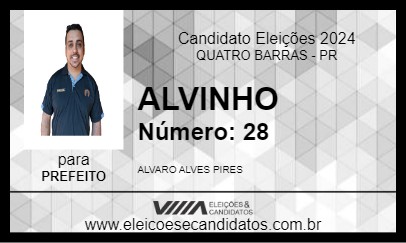 Candidato ALVINHO 2024 - QUATRO BARRAS - Eleições