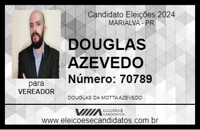 Candidato DOUGLAS AZEVEDO 2024 - MARIALVA - Eleições