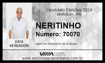 Candidato NERITINHO 2024 - MARIALVA - Eleições