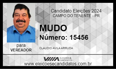 Candidato MUDO 2024 - CAMPO DO TENENTE - Eleições