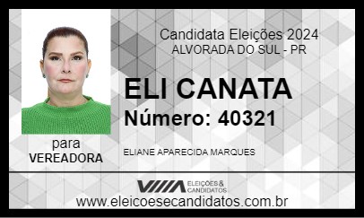 Candidato ELI CANATA 2024 - ALVORADA DO SUL - Eleições