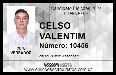 Candidato CELSO VALENTIM 2024 - PITANGA - Eleições