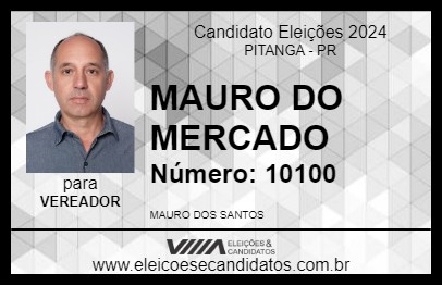 Candidato MAURO DO MERCADO 2024 - PITANGA - Eleições