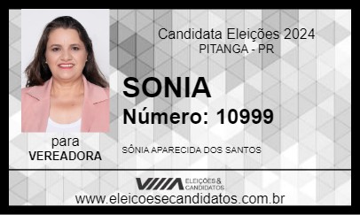 Candidato SONIA 2024 - PITANGA - Eleições