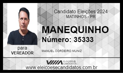 Candidato MANEQUINHO 2024 - MATINHOS - Eleições