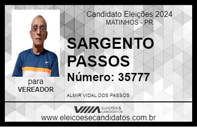 Candidato SARGENTO  PASSOS 2024 - MATINHOS - Eleições