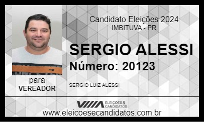 Candidato SERGIO ALESSI 2024 - IMBITUVA - Eleições