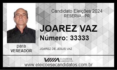 Candidato JOAREZ VAZ 2024 - RESERVA - Eleições