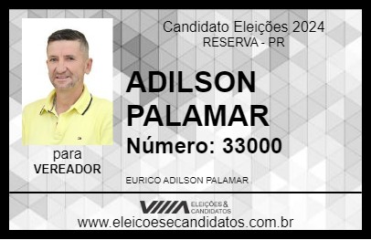 Candidato ADILSON PALAMAR 2024 - RESERVA - Eleições