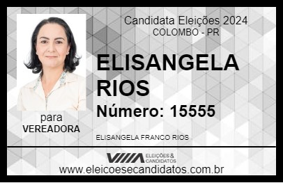 Candidato ELISANGELA RIOS 2024 - COLOMBO - Eleições