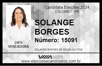 Candidato SOLANGE BORGES 2024 - COLOMBO - Eleições