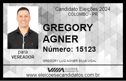 Candidato GREGORY AGNER 2024 - COLOMBO - Eleições