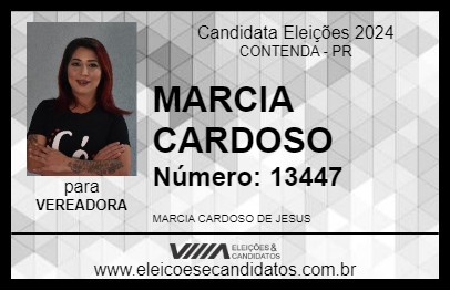 Candidato MARCIA CARDOSO 2024 - CONTENDA - Eleições