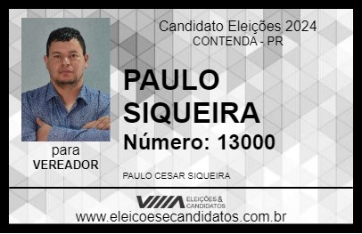 Candidato PAULO CESAR 2024 - CONTENDA - Eleições