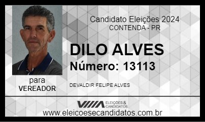 Candidato DILO ALVES 2024 - CONTENDA - Eleições