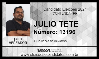 Candidato JULIO TETE 2024 - CONTENDA - Eleições