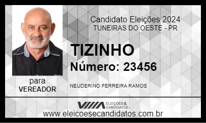 Candidato TIZINHO 2024 - TUNEIRAS DO OESTE - Eleições