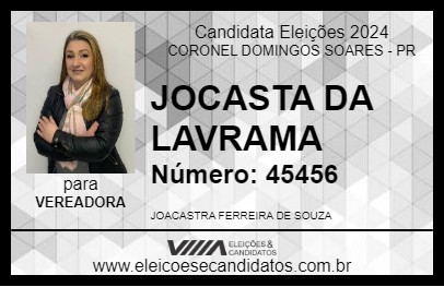 Candidato JOCASTA DA LAVRAMA 2024 - CORONEL DOMINGOS SOARES - Eleições