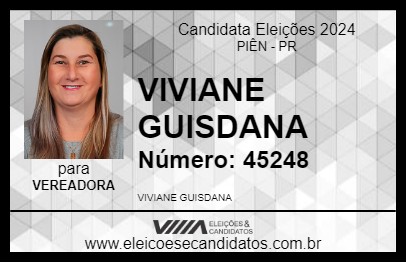 Candidato VIVIANE GUISDANA 2024 - PIÊN - Eleições