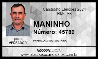 Candidato MANINHO 2024 - PIÊN - Eleições