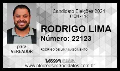 Candidato RODRIGO LIMA 2024 - PIÊN - Eleições