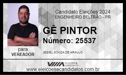 Candidato GÊ PINTOR 2024 - ENGENHEIRO BELTRÃO - Eleições