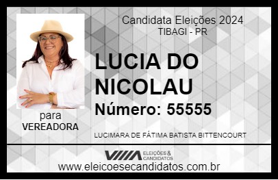 Candidato LUCIA DO NICOLAU 2024 - TIBAGI - Eleições