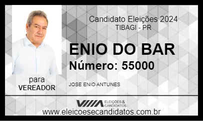 Candidato ENIO DO BAR 2024 - TIBAGI - Eleições