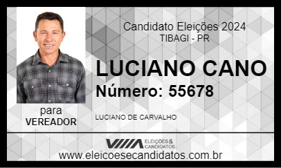 Candidato LUCIANO CANO 2024 - TIBAGI - Eleições