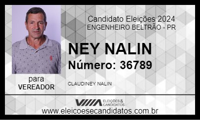 Candidato NEY NALIN 2024 - ENGENHEIRO BELTRÃO - Eleições